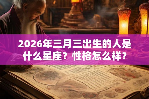 2026年三月三出生的人是什么星座？性格怎么样？