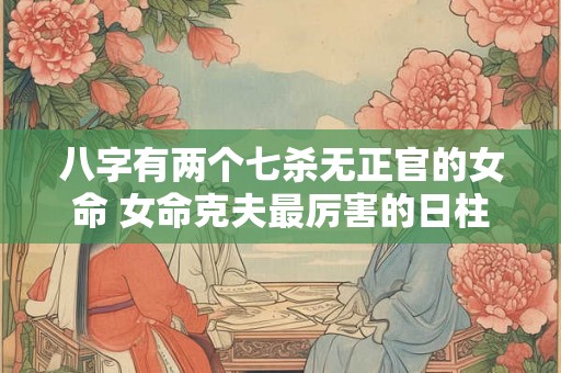 八字有两个七杀无正官的女命 女命克夫最厉害的日柱