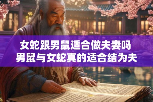 女蛇跟男鼠适合做夫妻吗 男鼠与女蛇真的适合结为夫妻吗 女蛇跟男鼠适合做夫妻吗 男鼠与女蛇真的适合结为夫妻吗