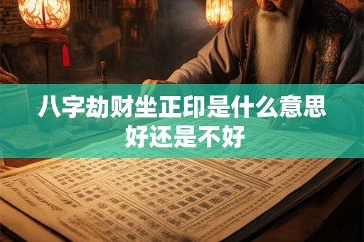 八字劫财坐正印是什么意思 好还是不好
