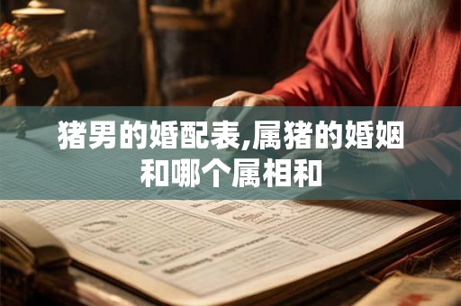猪男的婚配表,属猪的婚姻和哪个属相和
