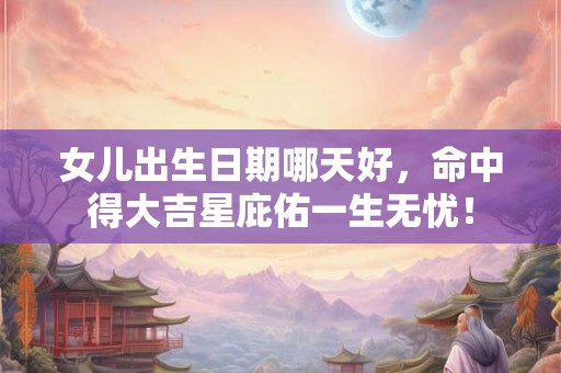 女儿出生日期哪天好,命中得大吉星庇佑一生无忧! 女儿出生日期哪天好,命中得大吉星庇佑一生无忧!