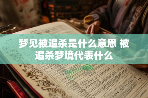 梦见被追杀是什么意思 被追杀梦境代表什么