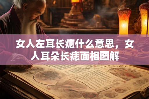 女人左耳长痣什么意思，女人耳朵长痣面相图解