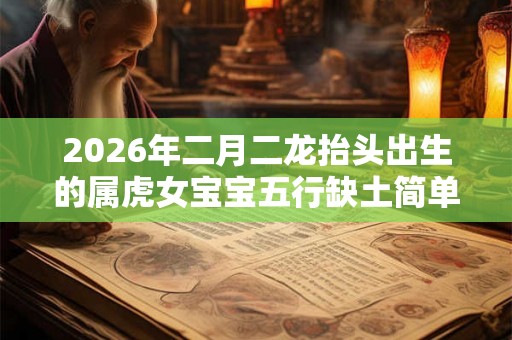 2026年二月二龙抬头出生的属虎女宝宝五行缺土简单顺口的名字