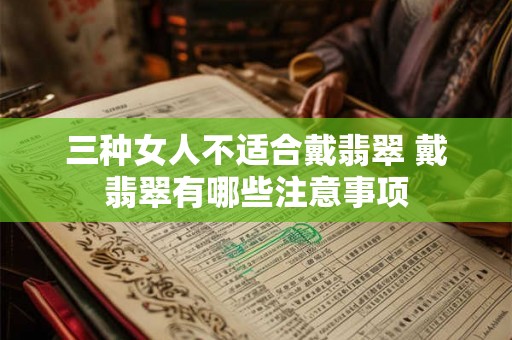三种女人不适合戴翡翠 戴翡翠有哪些注意事项 三种女人不适合戴翡翠 戴翡翠有哪些注意事项