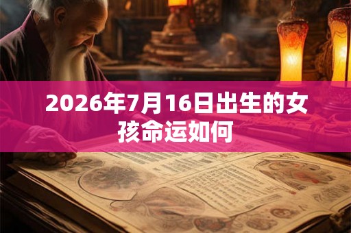2026年7月16日出生的女孩命运如何 2026年7月16日出生的女孩命运如何