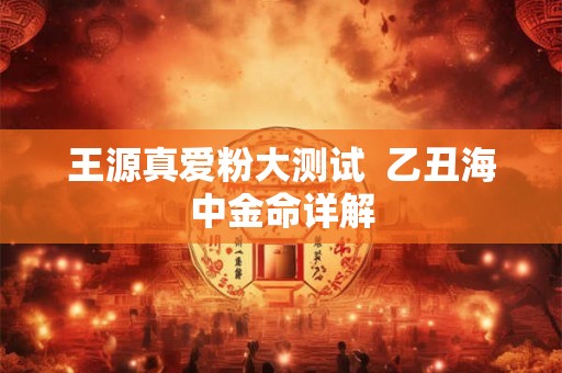 王源真爱粉大测试  乙丑海中金命详解