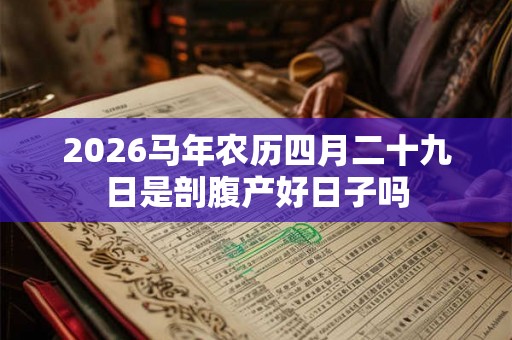2026马年农历四月二十九日是剖腹产好日子吗