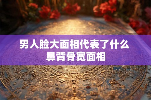 男人脸大面相代表了什么 鼻背骨宽面相