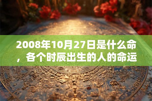 2008年10月27日是什么命,各个时辰出生的人的命运 2008年10月27日是什么命,各个时辰出生的人的命运