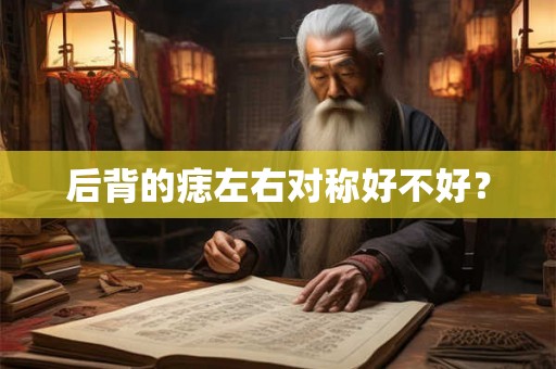 后背的痣左右对称好不好？
