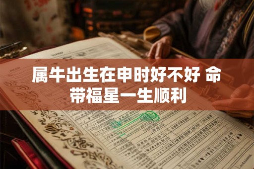属牛出生在申时好不好 命带福星一生顺利