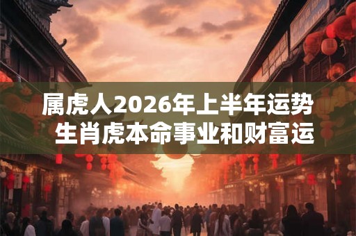 属虎人2026年上半年运势  生肖虎本命事业和财富运程