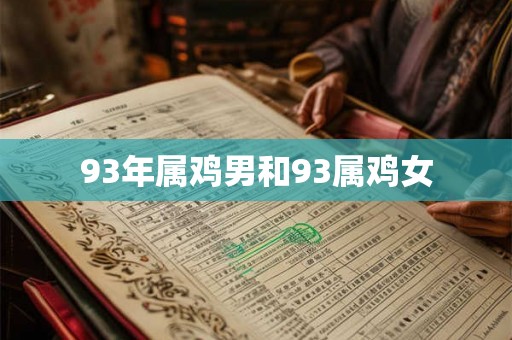 93年属鸡男和93属鸡女