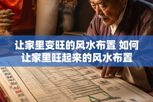 让家里变旺的风水布置 如何让家里旺起来的风水布置