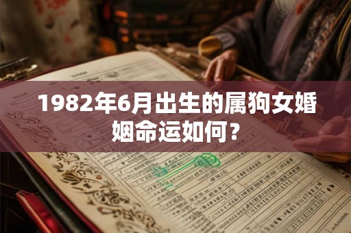 1982年6月出生的属狗女婚姻命运如何？