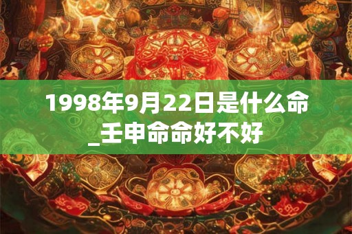 1998年9月22日是什么命_壬申命命好不好
