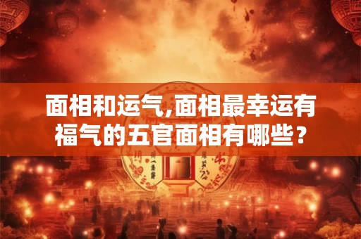 面相和运气,面相最幸运有福气的五官面相有哪些？