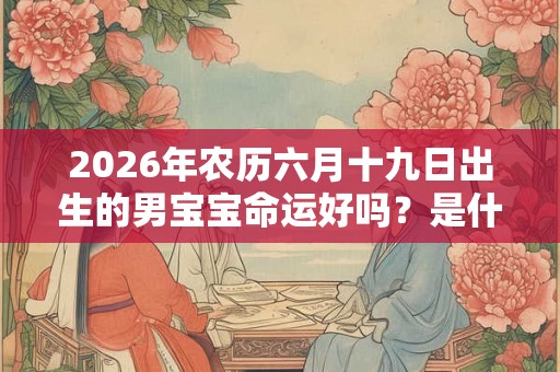 2026年农历六月十九日出生的男宝宝命运好吗？是什么星座的？