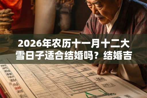 2026年农历十一月十二大雪日子适合结婚吗?结婚吉日怎么看? 2026年农历十一月十二大雪日子适合结婚吗?结婚吉日怎么看?