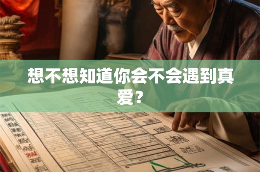 想不想知道你会不会遇到真爱？
