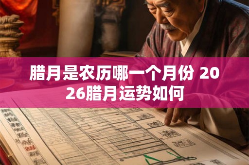 腊月是农历哪一个月份 2026腊月运势如何 腊月是农历哪一个月份 2026腊月运势如何