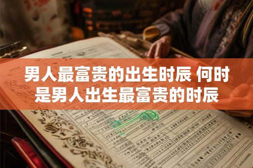 男人最富贵的出生时辰 何时是男人出生最富贵的时辰