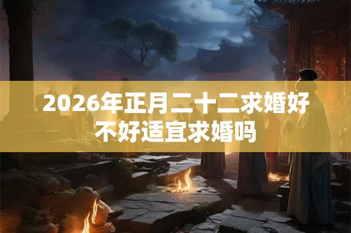 2026年正月二十二求婚好不好适宜求婚吗