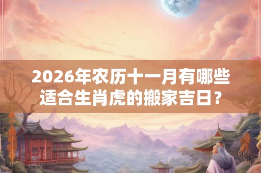 2026年农历十一月有哪些适合生肖虎的搬家吉日? 2026年农历十一月有哪些适合生肖虎的搬家吉日?