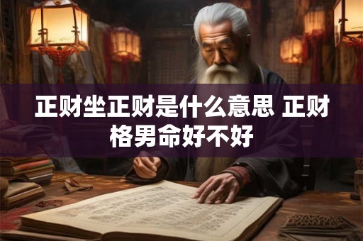 正财坐正财是什么意思 正财格男命好不好