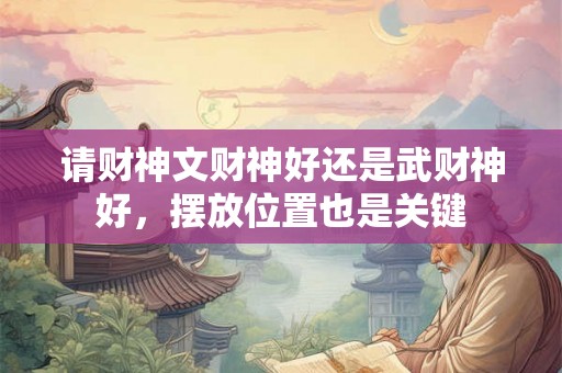 请财神文财神好还是武财神好，摆放位置也是关键
