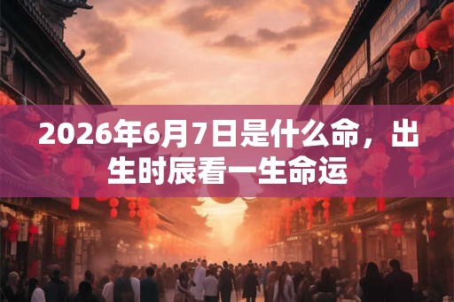 2026年6月7日是什么命，出生时辰看一生命运