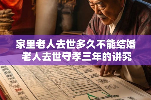 家里老人去世多久不能结婚 老人去世守孝三年的讲究