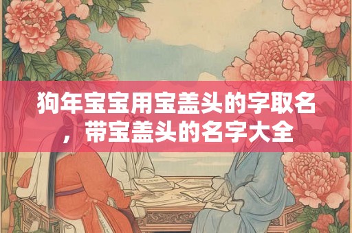 狗年宝宝用宝盖头的字取名，带宝盖头的名字大全