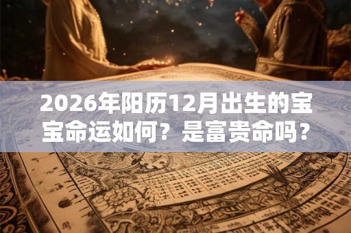 2026年阳历12月出生的宝宝命运如何？是富贵命吗？