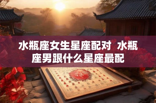 水瓶座女生星座配对  水瓶座男跟什么星座最配