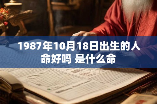 1987年10月18日出生的人命好吗 是什么命