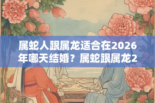 属蛇人跟属龙适合在2026年哪天结婚？属蛇跟属龙2026年结婚吉日
