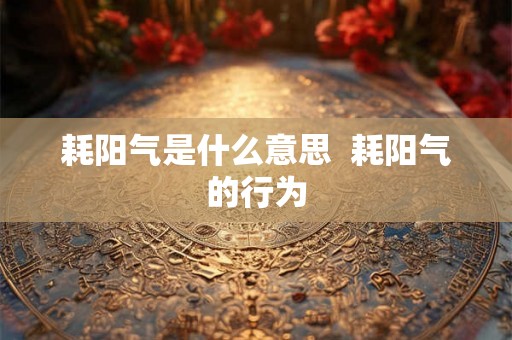 耗阳气是什么意思  耗阳气的行为
