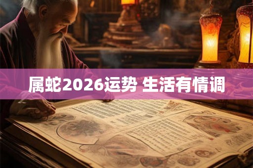 属蛇2026运势 生活有情调
