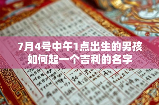 7月4号中午1点出生的男孩如何起一个吉利的名字