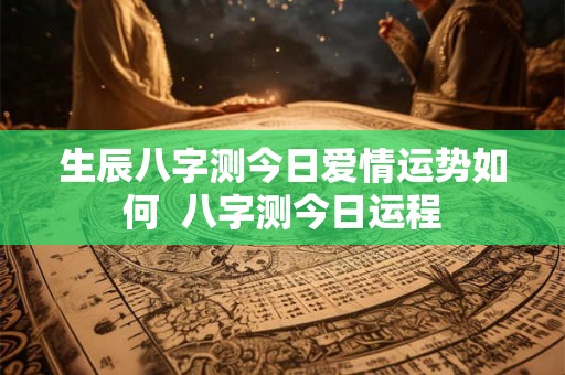 生辰八字测今日爱情运势如何  八字测今日运程