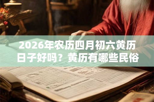 2026年农历四月初六黄历日子好吗？黄历有哪些民俗忌日？
