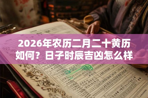 2026年农历二月二十黄历如何？日子时辰吉凶怎么样？
