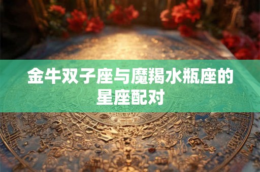 金牛双子座与魔羯水瓶座的星座配对