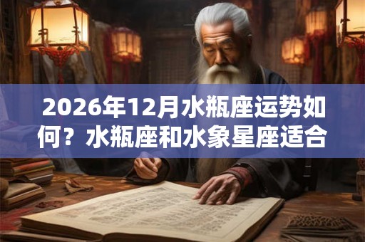 2026年12月水瓶座运势如何?水瓶座和水象星座适合吗? 2026年12月水瓶座运势如何?水瓶座和水象星座适合吗?