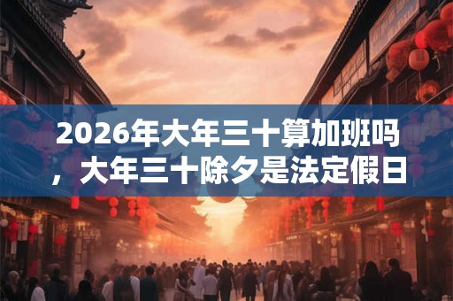 2026年大年三十算加班吗，大年三十除夕是法定假日吗？
