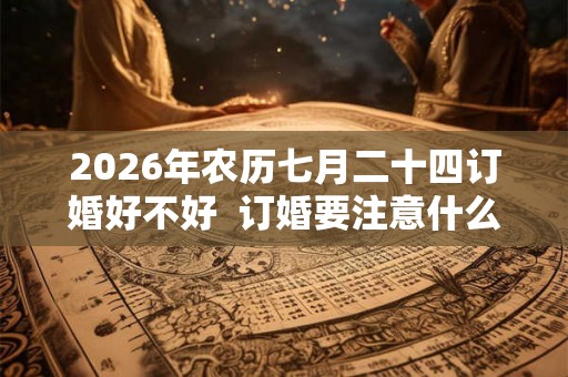 2026年农历七月二十四订婚好不好 订婚要注意什么 2026年农历七月二十四订婚好不好 订婚要注意什么