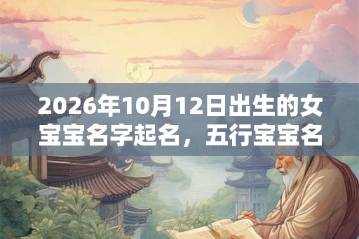 2026年10月12日出生的女宝宝名字起名，五行宝宝名字推荐